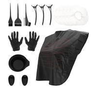 Operitacx Professional Hair Dyeing Tool Kit 9pcs Set with Plastic Hair Dyeing Bowl and Comb for Highlights at Home DIY Random Color