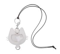 Operitacx Pu Leather Pet Hair Storage Keychain for Cat Owners Fillable Memorial Keepsake Keyring Elegant White Fur Container Pendant Practical Car and Backpack Accessory Meaningful Pet