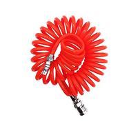 Operitacx PU Spring Flexible Recoil Air Hose with Joint Single Polyurethane Tube Resistant to Twisting Abrasion Oil and Kinks Lightweight Pneumatic Telescopic Tube for Air Compressors and
