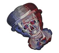Operitacx Punk Style Large Skull Embroidered DIY Clothes Patch Hot Melt Sticker for Jackets Bags Sewing Accessories