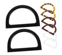 Operitacx Purse Handles Decorative and Functional Replacement Made of Sturdy Abs Material 8pcs D Shape Bag Handles for DIY Purse Making and Crochet Bags