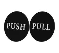 Operitacx Push Pull Door Signs Resistant to Damage for Glass Doors 2pcs Acrylic with Chinese Character Warning and Directional Indicators Sleek Modern Design Suitable for Store and Office