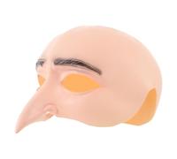 Operitacx Realistic Bald Cap Latex Headpiece with Natural Scalp Appearance, Reusable Beige Partial Head Mask for Stage Show and Haunted House Cosplay Makeup Accessory
