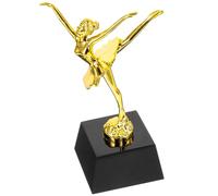 Operitacx Realistic Golden Ballet Dancer Trophy with Smooth Surface and No Burr, Plastic Dance Competition Award Model for Talent Shows and Recess Games