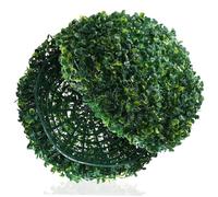 Operitacx Realistic Green Faux Topiary Ball Sphere 33cm Plastic Artificial Garden Sphere Decoration for Hanging on Trees Or Offices, Versatile and Easy to Apply