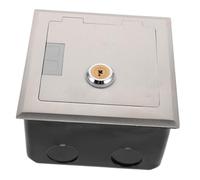 Operitacx Recessed Floor Outlet Waterproof Enclosure for Electronics Socket Waterproof Cover Silver