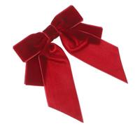 Operitacx Red Velvet Bow Brooch with Double Layer Design, Soft Minimalist Bow Tie for Women and Men, Multiple Styling Options for Formal Or Casual Wear
