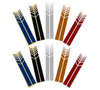 Operitacx Reflective Rearview Pet Material Easy to Peel without Leaving Traces 10 Pairs Car Sticker Stylish Striped Design for Automotive Exterior Accessories