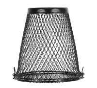 Operitacx Reptile Mesh Lamp Guard for Snake and Reptile Heating Lamp Black Iron Mesh Cage with Universal Compatibility and Portable Design and Terrarium Protection