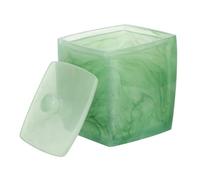 Operitacx Resin Cotton Pad Container with Large Capacity for Storing Nail Accessories and Little Jewelry, Practical Cosmetic Cotton Storage Box with Lid for Bathroom and Dressing Table