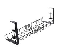 Operitacx Retractable Under Desk Cable Tray Organizer Sturdy Wire Management Rack for Office Compact No Drill Cable Holder for Power Cords Adapters USB Hubs Convenient Desk Accessories