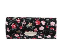 Operitacx Retro Embroidered Floral Lipstick Case Mirror for Woman Portable Cosmetic Storage Box for Daily Use