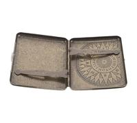Operitacx Retro Metal Cigarette Case with Spring Clip, Compact Pocket Size 20 Capacity Cigarette Box, Sturdy Build and Easy Access for Men and Women, Suitable for Formal and Outdoor Use