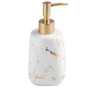 Operitacx Reusable Ceramic Shampoo Bottle Hand Soap Dispenser with Anti-rust Pump Sturdy Base Design White Portable Decorative Simple Design for Bathroom