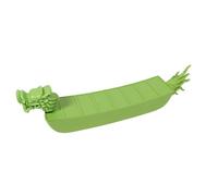 Operitacx Reusable Dragon Boat Shaped Serving Tray 31.5x7.9x5.9in Platter with Enhanced Stability for Zongzi, Fruit, Snacks for Home Use and Buffet Presentation