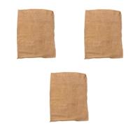 Operitacx Reusable Linen Vegetable Bags 3pcs Set Breathable Multi-Functional Burlap Pouches for Family Storage of Nuts and Rice with Simple Design