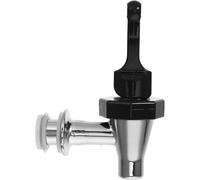 Operitacx Reusable Plastic Water Dispenser Tap Replacement - PP Spigot Spout for Beverage Containers, Juice Buckets & Crock Jugs (1.7cm Diameter, Black, Hot/Cold Water Safe)