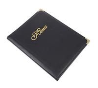 Operitacx Reusable Pu Leather Cover Menu Book Slide-in Inner Page Design and Rounded Corners, Easy to Use Simple Meal Price Folder for Merchant Reception and Counter Use