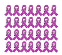 Operitacx Ribbon Material Anti-violence 30pcs Brooch Pins Breastpin Zinc Alloy Sturdy Design Will Not Fade Easily for Charity Events and Everyday Wear