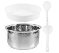 Operitacx Rice Cooker Inner Pot Stainless Steel Thickened Design Reusable Liner for Daily Cooking Compatible Electric Rice Cookers Must-Have Kitchen Accessory