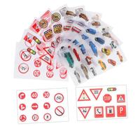 Operitacx Road Signs and Car Stickers for Wall and Decoration Safe Paper Material Fade Resistant Adhesive for Playroom and Educational Use