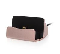 Operitacx Rose Gold USB Micro Docking Charger Station for Edge Note Desktop Phone Holder with Fast Charging and Data Portable Compatible Cradle for Devices