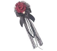 Operitacx Rose Hair Clip Lolita Style Handmade Fabric Hair Decoration for ’ Festivals