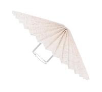 Operitacx Rotatable Iron Frame Pleated Bell Shaped Linen Lamp Shade for Table Floor Lamps Soft Diffused Light Minimalist Elegant Design for Bedroom Living Room Study