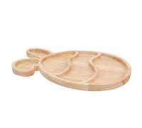 Operitacx Rustic Bunny Shaped Pine Wood Serving Tray for Easter Spring Entertaining, Easy Maintenance Farmhouse Style Cheese Platter and Display Tray for Candies and Desserts