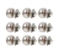 Operitacx Safety Brooch Buttons 10Pcs Set, Decorative Snap Fasteners Artificial Pearl, Nail Free Clips for Women'S Shirt and Dress Cleavage Cover