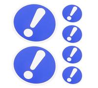 Operitacx Safety Warning Stickers 6Pcs 5X5Cm PVC Exclamation Sign Decals for Industrial Equipment Worker Security Caution