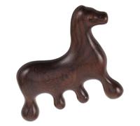 Operitacx Sandalwood Meridian Massage Comb - Wide Tooth Anti-Static Scalp Massager Hair Comb for Stress Relief - Blackwood Horse-Themed Gift for Women and Men