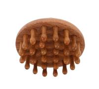 Operitacx Scalp Massager Comb Wooden Round Handle Brush for Hair and Scalp, Promotes Blood Flow, Easy Maintenance, Head Massage Practice, Spring Festival Present, Ages