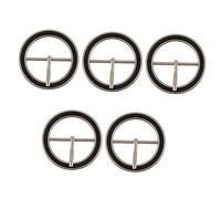 Operitacx Scarf Rings Cloth Accessories with Diverse Shapes Alloy Decorative Black 5pcs Simple and Lovely and Compact Waist Button Tie Rings for T-shirts