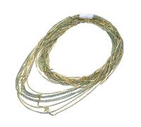Operitacx Sea Blue Rhinestone Chain Trim with Gold Base Claw for DIY Jewelry Crafts Sewing Sparkling Glass Crystal Close Chain for Dress Handbag Wedding Decoration