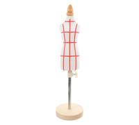 Operitacx Sewing Mannequin 1/4 Scale Dress Form Adjustable Height Mini Tailor Dressmaker Dummy with Pinewood Base for Sewing Patterns Fabric Display and Fashion Design Teaching