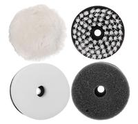 Operitacx Shoe Polisher Suede Brush Set Multi-functional Plastic Sponge Plush Material Brightening Effect Assorted Color 4pcs Kit for Boot Cleaning and Care