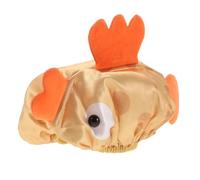 Operitacx Shower Cap Double Layer Pvc Fish Shaped Bonnet with Adjustable Band Comfortable Fit for Bath Time Fun and Waterproof Bathing Accessory