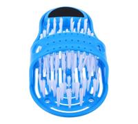 Operitacx Shower Foot Scrubber Slippers with Suction Cups, Blue Multi-Function Bath Foot Spa Massager and Exfoliating Dead Skin Brush for Bathroom Use