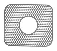 Operitacx Silicone Kitchen Sink Protector Mat Hollow Draining Heat Resistant Pad Durable Faucet Sink Accessory Easy Clean Flexible Gray