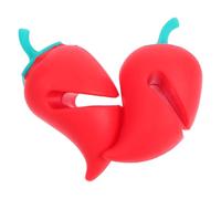 Operitacx Silicone Lid Lifters 2Pcs Red Pepper Shape for Saucepan Lid Steam Release and Spill Stopper Kitchen Accessory