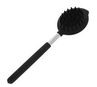 Operitacx Silicone Long Handle Back Scrubber Massaging Bath Brush Easy to Reach Back Dual-Sided Body Bathing Brush for Shower