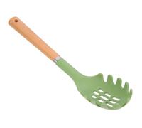 Operitacx Silicone Pasta Fork Wooden Handle Spaghetti Server Strainers and Colanders Safe to Hands Convenient for Daily Kitchen Cooking and Restaurant Use Random Color
