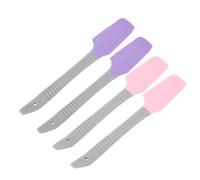 Operitacx Silicone Wax Application Spatulas and Pp Handles 4pcs Effective Cream Applicators with Ergonomic Design Multi-function Wax Scrapers for Home Use for Hand and Foot Care