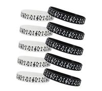 Operitacx Silicone Wristbands Sturdy Silicone Material 10pcs with Syllable Notes Design White Music Festival Wristband Bracelets for Music Concerts and Festivals