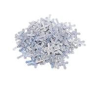 Operitacx Silver Glitter Cross Confetti Plastic Table Scatter Decoration for Religious Communion Christening Baptism Birthday Wedding Party