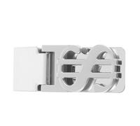 Operitacx Silver Money Clip 2 Pack Zinc Alloy Stainless Steel Sturdy Check Storage Clip Practical Wallet Money Clamps for Everyday Cash Handling