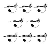 Operitacx Simple Clip-on Microphone Set Pvc Material, Adjustable Microphone Volume 8pcs Easy to Carry for Laptop and Phone for Streaming and Video Chat