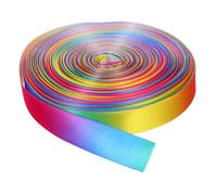 Operitacx Single Sided Rainbow Satin Ribbon Yards for Gift Wrapping Flower Bouquets Hair Bow Making and Cake Decorations Vibrant Colored Fabric Ribbon for DIY Crafts and Party Favors