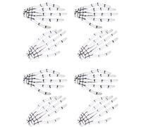 Operitacx Skeleton Hand Hair Clip Halloween Skull Hairpin 8 Pcs Plastic White Ghost Claw Hair Clip for Women